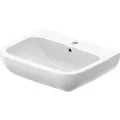 Produktbild: Duravit D-Code Waschtisch, mit Hahnloch, mit Überlauf, 650x500x180mm, Weiß Hochglanz, 2310650000