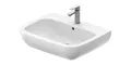 Produktbild: Duravit Waschtisch D-Code 650x500mm weiß 1 Hahnloch, mit Überlauf