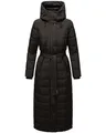 Produktbild: Navahoo Damen Wintermantel Warmer Steppmantel lang mit Kapuze und Taillengürtel Das Teil XIV Black Gr. XXL