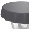 Produktbild: ANRO Tischdecke abwaschbar Wachstuch-Tischdecke Gartentischdecke (Einzelstück 1-tlg), wasserabweisend Einfarbig Anthrazit Rund 140cm schwarz Rund | Ø 140 cm x 140 cm x 140 cm x 0.2 mm