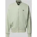Produktbild: Tommy Jeans Regular Fit Bomberjacke mit geripptem Stehkragen in Schilf, Größe L