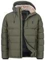 Produktbild: Indicode Herren INHebero Winterjacke mit Kapuze und Reißverschluss | Herrenjacke Steppjacke für Männer Army, M