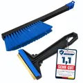 Produktbild: Set Eiskratzer Auto mit Besen - Murska Schneebesen Auto - schnell, einfach & mühelos - Messing Scheibenkratzer - praktisches Profi Set - Schneekratzer & Schneefeger Schneebürste Finnland Schwarz Blau