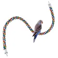 Produktbild: Vogel Seil Spirale Parrot Climbing Rope Sitzstange für Papagei/Wellensittich/Nymphensittiche/Sittiche (80cm Metallmutter)