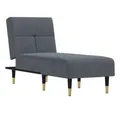 Produktbild: vidaXL Chaiselongue Chaiselongue Dunkelgrau Samt, 1 Teile