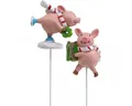 Produktbild: Viana Streudeko Glücksschwein Weihnachtsdeko Blumenstecker Set 4tlg, Festliche