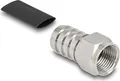 Produktbild: Delock F Stecker zum Crimpen RG-59 mit passendem Schrumpfschlauch