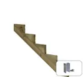 Produktbild: Plus Treppenwange Kiefer 17 cm Stufenhöhe mit Beschlag