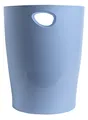 Produktbild: Exacompta 45309D ECOBIN Papierkorb BeeBlue aus Recycling-Kunststoff 15 Liter mit Griffen. Eleganter und robuster Papierkorb und Mülleimer im modernen Design Hellblau Blauer Engel