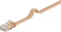 Produktbild: CAT 6 Netzwerkkabel Flachkabel; CAT FLAT 6-1000 U/UTP HELLBRAUN 10m