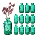 Produktbild: Glasvase Flaschenvasen Deko-Vase Mini-Vasen Dekoflasche Vintage-Vase 12er Set