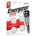 Produktbild: Energizer Knopfzelle CR 2032 Lithium, 3 V, 4er Pack