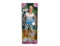 Produktbild: Simba Steffi Love Beach Kevin, Kevin in Badehose mit T-Shirt und Vollyball, vollbeweglich, 30cm Spielpuppe, ab 3 Jahren