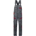 Produktbild: Fristads Fusion Latzhose 1555 STFP 129486 Grau/Rot EN 14404 Industriewäsche ISO 15797 Größe C54