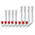Produktbild: VORMANN Wandhaken Gerätehaken Garagenhaken Lasthaken Haken | Traglast 35 bzw.25 kg | witterungsbeständig | U-Form, 8-teiliges Set, 2 Größen (125x86x53x60 u.148x114x56x86)