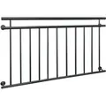 Produktbild: ECD Germany Französischer Balkon 156 x 90 cm mit 11 Füllstäben Anthrazit Stahl