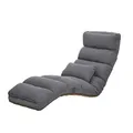 Produktbild: HTI living Liegesessel Maribel Velvet Relaxliege Bodensessel Grau