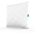 Produktbild: KNERST Kopfkissen Microfaser KomfortFlex Kopfkissen höhenverstellbar 80x80 40x80, Füllung: 100% Polyester, Seitschläfer, Rückenschläfer, Bauchschläfer, Reißverschluss für Füllung-waschbar-allergikerfreundlich,flauschig weiß 80 cm x 80 cm