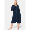 Produktbild: Bademantel SHEEGO Gr. 40, blau (marine), 40/42, Baumwolle, Hausmäntel, Bademantel