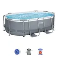 Produktbild: Bestway Power Steel Pools-Oval, mehrfarbig
