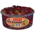 Produktbild: 1 Dose Haribo Cola Schlangen 1050g Ohne künstliche Farbstoffe 150er