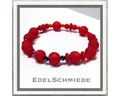 Produktbild: Edelschmiede925 Perlenarmband Edelschmiede925 Armband mit farbigen Acrylperlen + Glaskristallen