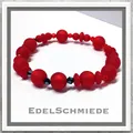 Produktbild: Edelschmiede925 Armband mit farbigen Acrylperlen + Glaskristallen