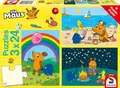 Produktbild: Schmidt Spiele 56212 Die Maus, Gute Freunde, 3x24 Teile Kinderpuzzle, Blau