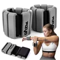 Produktbild: FIZYO Einstellbare Silikon Knöchel & Handgelenk Gewichts-Set, 2 Stück, Ideal für Fitness, Laufen, Yoga, Pilates, Rehabilitation, Schwimmbad Grau, 900g