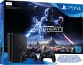 Produktbild: PlayStation 4 - Konsole (1TB, schwarz, slim) inkl. StarWars Battlefront II + 2 DualShock Controller