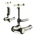 Produktbild: Kinderkraft Halley Scooter 2 in 1, Kinderroller ab 1 Jahr bis zu 50 kg, Tretroller, Dreirad Roller mit Klappbar Sitz, LED Räder, Höheverstellbare Lenker, Zusammenklappen, Modernes Design, Weiß