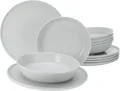 Produktbild: CreaTable Tafelservice Geschirr-Set Chef Collection (12-tlg), 6 Personen, Porzellan, Teller Set, weiß, nordisches Design, 12 Teile, für 6 Personen