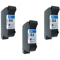 Produktbild: 3x Original HP Tinte 44 magenta für DesignJet 350 450 455 700 750 Blister