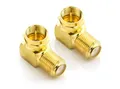 Produktbild: deleyCON deleyCON Sat-Winkel-Adapter SET 90° für Koaxialkabel 2 Stück SAT-Kabel