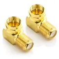 Produktbild: deleyCON 2x SAT Adapter 90° SAT Kabel Winkel Adapter SAT Koaxial Winkel Stecker
