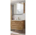 Produktbild: Lomadox Badmöbel-Set LUTON-56-CRAFT, (Spar-Set, 2-St), Waschtisch und Spiegelschrank Set in Wotan Eiche Nb., 81/200/46 cm