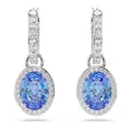 Produktbild: Swarovski Una Drop-Ohrhänger, Blaue und Rhodinierte Ohrringe mit Strahlenden Swarovski Kristallen