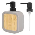 Produktbild: eluno Seifenspender für 300 ml Flüssigseife, mit Bambus und Kratzschutz, taupe