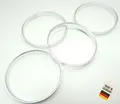 Produktbild: 4 Zentrierringe aus Alu // Aluminium in Silber 74,1 mm - 72,6 mm / 74,1 mm - 72,