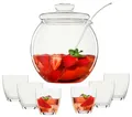 Produktbild: BOWLE SET + DECKEL 9 tlg. BOHEMIA CRISTAL GLAS Bowleset Gefäß, Schöpfer, Gläser