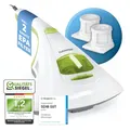 Produktbild: CLEANmaxx Milben Hand-Staubsauger vernichtet bis zu 99 Prozent Aller Milben | Effektive, chemiefreie Reinigung mit UV-C-Licht | Perfekt auch für Allergiker zum Absaugen & Desinfizieren von Matratzen