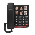 Produktbild: Amplicomms BigTel 40 Plus, schnurgebundenes Großtasten-Telefon, sechs Foto-Direktwahltasten, Audio-Boost +40dB, extra Laute Klingeltöne, Hörgerätekompatibel