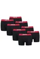 Produktbild: Levi's Solid Herren Boxershorts Unterwäsche aus Bio-Baumwolle im 8er Pack, Farbe:Black/Red, Bekleidungsgröße:XXL
