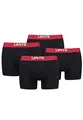 Produktbild: 4 er Pack Levis Boxer Brief Boxershorts Men Herren Unterhose Pant Unterwäsche, Farbe:Black/Red, Bekleidungsgröße:XXL