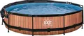 Produktbild: EXIT Framepool inkl. Sonnensegel (Set, 4-tlg), ØxH: 360x76 cm, mit Kartuschen-Filterpumpe & Filterkartusche