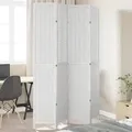 Produktbild: vidaXL 4-tlg. Raumteiler Weiß Massivholz Paulownia
