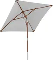 Produktbild: anndora Sonnenschirm 2x2m quadratisch Knickbar Hellgrau Winddach UV-Schutz - Hellgrau