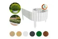 Produktbild: Floranica Palisade Beeteinfassung Beetumrandung Rasenkante Umrandung Flexibler Rollborder, LxH: 200x10 cm, Weiß, Dekozaun Holzzaun Umzäunung Blumenbeeten Garten Beeten Kräutergarten