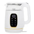 Produktbild: Adler AD 1305 Wasserkocher Glas LED Anzeige Temperaturregelung 1,7L weiß gold