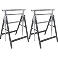 Produktbild: Dema - 2x Metall Klappbock Unterstellbock Gerüstbock Stützbock Rollenbock verstellbar